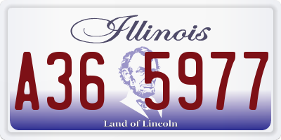 IL license plate A365977