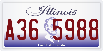 IL license plate A365988