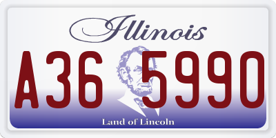 IL license plate A365990