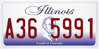 IL license plate A365991