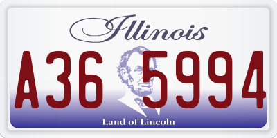 IL license plate A365994