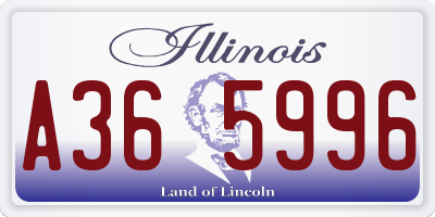 IL license plate A365996