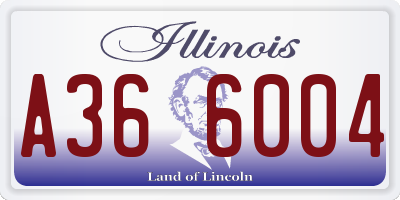 IL license plate A366004