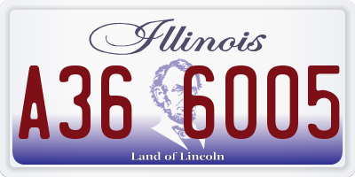 IL license plate A366005