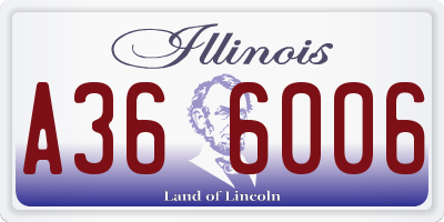 IL license plate A366006