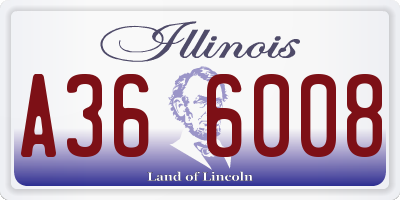 IL license plate A366008