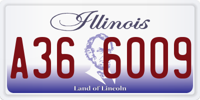 IL license plate A366009