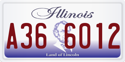 IL license plate A366012