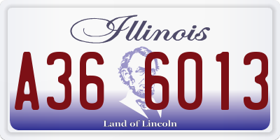 IL license plate A366013