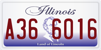 IL license plate A366016