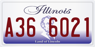 IL license plate A366021