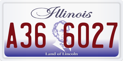IL license plate A366027