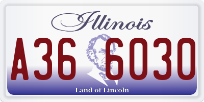 IL license plate A366030