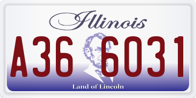 IL license plate A366031