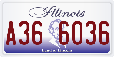 IL license plate A366036