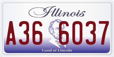 IL license plate A366037