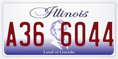 IL license plate A366044