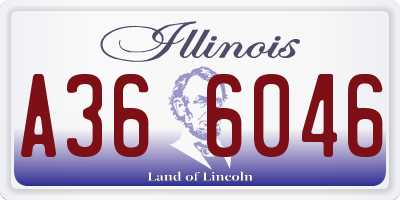 IL license plate A366046