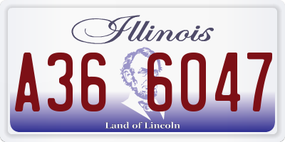IL license plate A366047