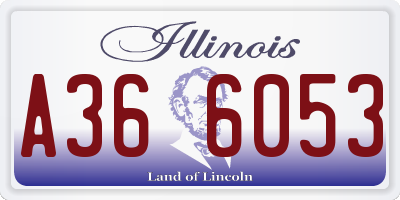 IL license plate A366053