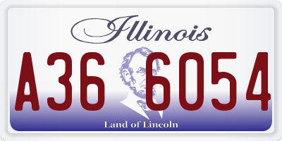 IL license plate A366054