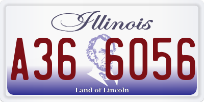 IL license plate A366056