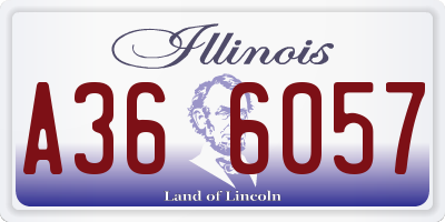 IL license plate A366057
