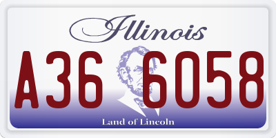 IL license plate A366058