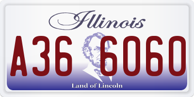 IL license plate A366060