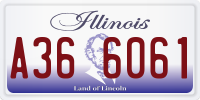 IL license plate A366061