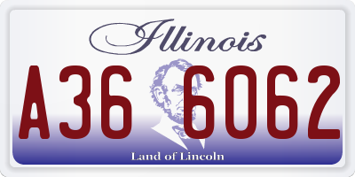 IL license plate A366062