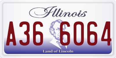 IL license plate A366064