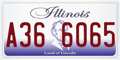 IL license plate A366065