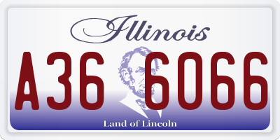 IL license plate A366066
