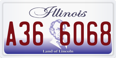 IL license plate A366068