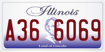 IL license plate A366069