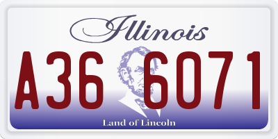 IL license plate A366071