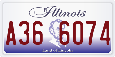 IL license plate A366074