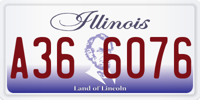 IL license plate A366076