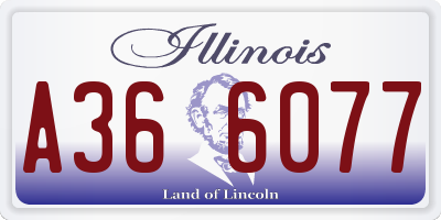 IL license plate A366077