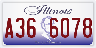 IL license plate A366078
