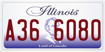 IL license plate A366080