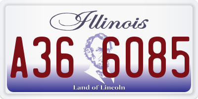 IL license plate A366085