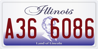 IL license plate A366086