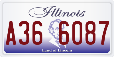 IL license plate A366087
