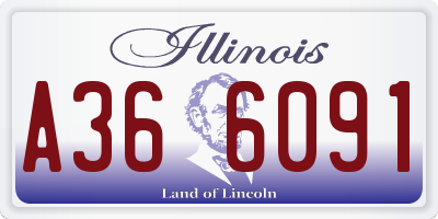 IL license plate A366091