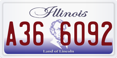 IL license plate A366092