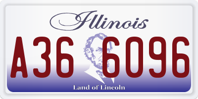 IL license plate A366096