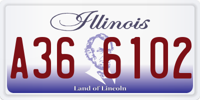 IL license plate A366102