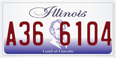 IL license plate A366104